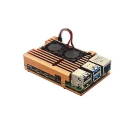 Raspberry Pi Metal Aluminum Case with Double Fans for Raspberry Pi 4B (Gold)-picture-22