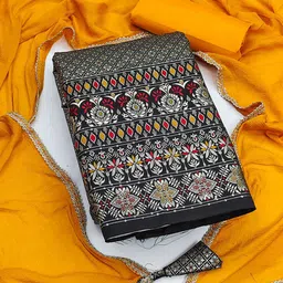 SHADOW & SAINING Ethnic Motifs Unstitched Dress Material-picture-24