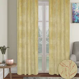 Cortina Yellow 2 Pieces Black Out Door Curtains-picture-28