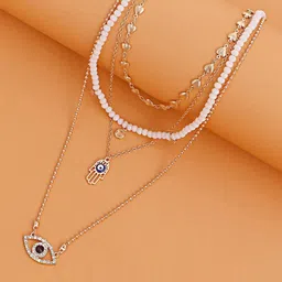 Jewels Galaxy Gold-Toned & White Gold-Plated Necklace-picture-27