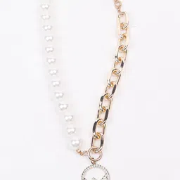 ODETTE White & Gold-Toned Beaded Necklace-picture-29