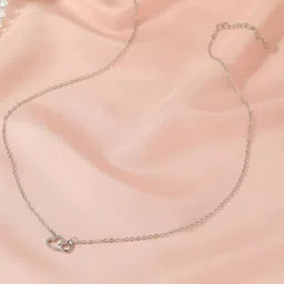 Goho Stone Studded Heart Shaped Necklace-image-22