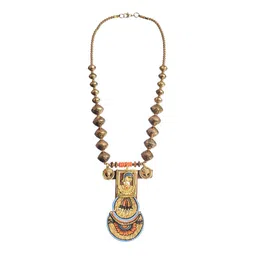AAKRITI ART CREATIONS Brass-Plated Handcrafdted Tribal Necklace image 3