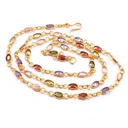 Jewar Mandi Brass Gold-Plated Chain image 2