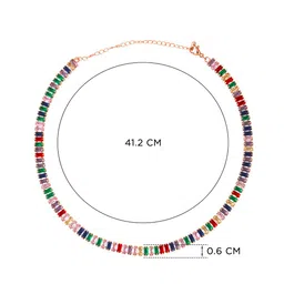 Yellow Chimes Copper Rose Gold-Plated Necklace image 4