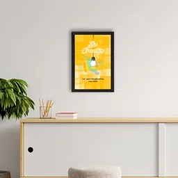 eCraftIndia "Be Creative" Motivational Quote Satin Matt Texture UV Wall Art Painting image 2