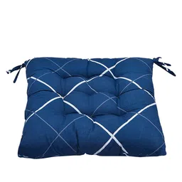 Kuber Industries 2-Pcs Blue & White Printed Cotton Chair Pads image 5