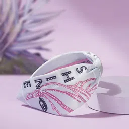 hair drama co. HAIR DRAMA COMPANY Girls Pink & White Embellished Hairband image 1