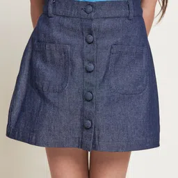The Tribe Kids Girls Pure Cotton Above Knee A-Line Skirt-picture-39