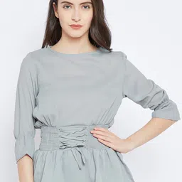 Ruhaans Crepe Cinched Waist Top-picture-38