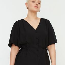 Trendyol Plus Size Flared Sleeve Cinched Waist Top-picture-6
