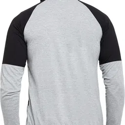 black collection Men Full Sleeve Color Block Hooded Sweatshirt image 2