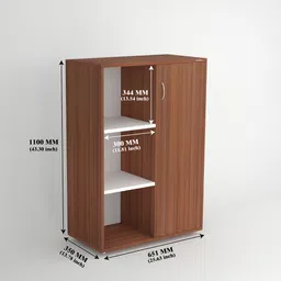 anikaa Storm Engineered Wood Semi-Open Book Shelf image 5