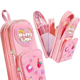 luckybeauty Girls Pink Cosmetic Bag image 2