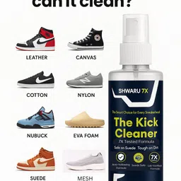shwaru 7x The Kick Cleaner | Shoe Cleaner for White Shoes, Sneakers & Suede Cleaner image 4