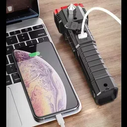 jossyfy Multi-Function LED Flashlight with Side Light, Strobe Mode & USB Charging Torch image 4