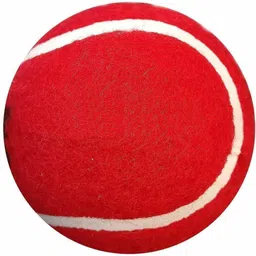 house of common Red Rubber Light Weight Tennis Cricket Ball Tennis Ball image 2