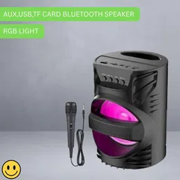 GUGGU LZ (PORTABLE WIRELESS BLUETOOTH SPEAKER)Crystal Clear Sound With Karaoke MicT264 15 W Bluetooth Laptop/Desktop Speaker-picture-11