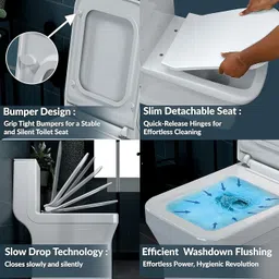 cara mark commode for toilet|toilet seat|western toilet|western bathroom toilet| one piece toilet seat/one piece commode/Commode With Seat-S Trap Western Commode image 4