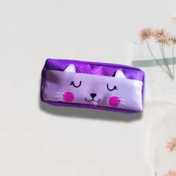 shazam Cute Cat Zipper Stationery Case for Kids Art Artificial Leather Pencil Box image 2