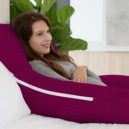 Polyester Fibre Pregnancy Pillow Pack of 1 Solid NA-image-3