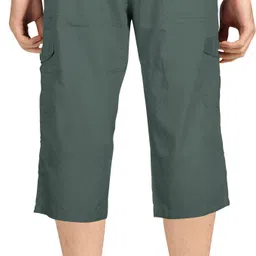 just black Solid Men Grey Cargo Shorts image 2