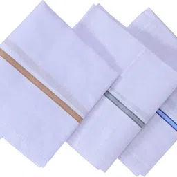 KARTASYA 180 HANKERCHIEF SET OF 12 ["White"] Handkerchief-picture-16