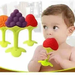 reyansh kifayati store Fruit Shape Silicone Teethers Soft Stick Chews Nibbler for Baby Dental Care Teether image 5