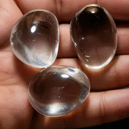 cfc Clear Quartz Healing Crystal Tumble Stone (Set Of 3 Pieces) Polished Round Quartz Stone-picture-15