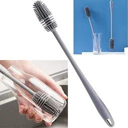 ridhhu mart Silicone Bottle Cleaning Silicone Brush with Long Handle Cleaner Baby Bottles image 4