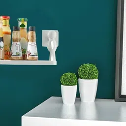 shreejee Self Adhesivecute Floating Shelves Wall Shelf for Home, Office & Kitchen X2.550 Plastic Wall Shelf image 3