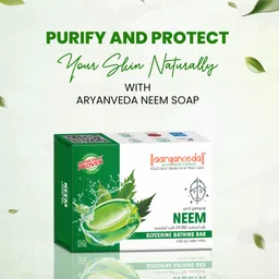 aaryanveda Neem Soap Ayurvedic Proprietory Medicine 125gm image 3