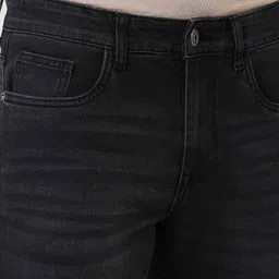 ad by arvind Men Slim Mid Rise Grey Jeans image 5