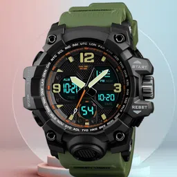 ewwe G-SPORT LOOK BAND SHOCK CHRONOGRAPH RESISTANCE Analog-Digital Watch - For Men RESISTANCE LUMINOUS-picture-14