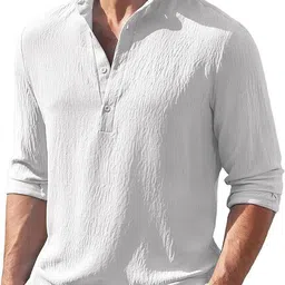 madhavista Men Solid Cotton Blend Straight Kurta-picture-15