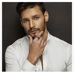 yunay Piyush Enterprises Stylish Gold, Silver&Titanium Plated Rings Stainless Steel Titanium Plated Ring-picture-40