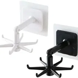 sjk Wall mounting Self Adhesive 360 Degree Rotating Hook for Hanging(Pack of 1)1.448 Hook 6 image 3