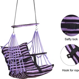 toyafox Cotton baby swing for Kids children chair jhula 1-6 Years Folding & Washable Swings image 3