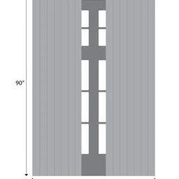 the yellow dwelling Brown Cotton Geometric 7.5ft Semisheer Eyelet (Set of 4) image 2