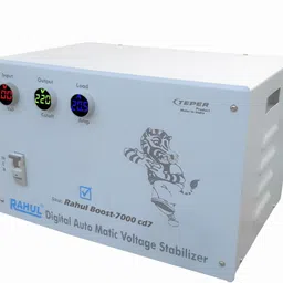 rahul Boost-7000 cd7 Kva/28 Amp,5 ,Input 100-280 Volt,Use a Maximum of 28 Amp Load, With 3 Metar Input,Output+Load Metar With Over Load MCB,Mainline Automatic Digital Copper Voltage Stabilizer Digital Automatic Voltage Stabilizer image 3