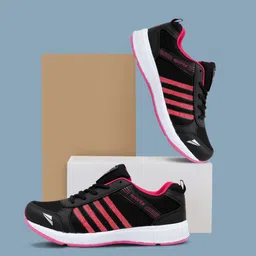 asian FASHION-13cBLACKPNKK Running Shoes For Women image 1