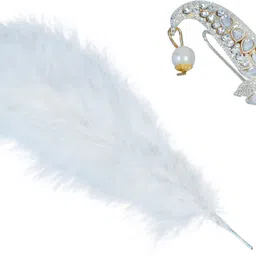PRIYAKANT SAFAWALA REGULAR BROOCH WITH W FEATHER Brooch image 4