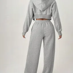 pricha Women Solid Grey Track Pants image 3