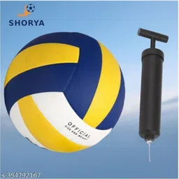 sumangalam enterprises SHORYA OFFICIAL 18 PANNEL VOLLEYBALL WITH AIR PUMP (SIZE-4) Volleyball - Size: 4-picture-10