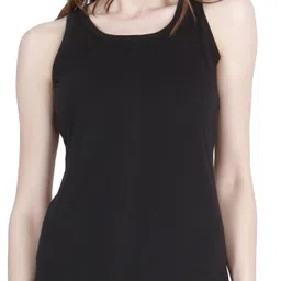 Casual Sleeveless Solid Women Black Top-image-24