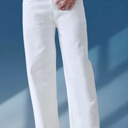 jeanberry Men Loose Fit Mid Rise White Jeans image 4