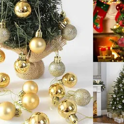 tiny toon tnty_item1_MulticolorChristmasBallsComboSet-36 Balls Pack of 36 image 5