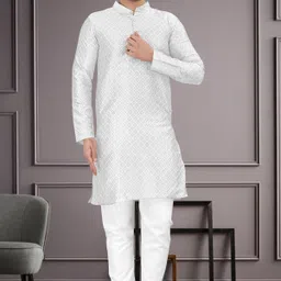 anrex Men Jacquard Kurta Pyjama Set image 3