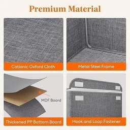 trexnt Storage Bag With Lid Canvas Bag Storage Box image 5