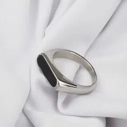 zebisco Trending silver rings for men and boys minimal ring Stainless Steel, Sterling Silver Titanium Plated Ring image 1